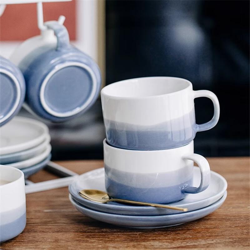 TaoZhi Ceramic Coffee & Breakfast Cup Set