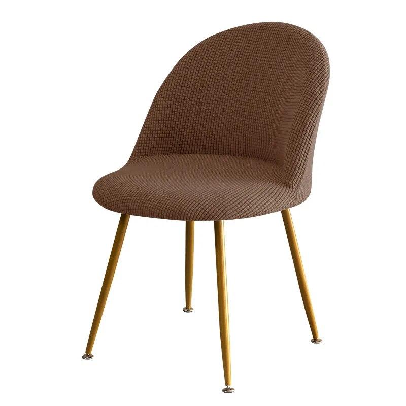 Żakardowy, zakrzywiony pokrowiec na krzesło z krótkim oparciem Polar elastan Spandex narzuty na krzesło do jadalni Elastyczny ochraniacz na siedzenia do salonu w biurze