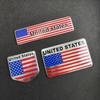 1 Stück Amerikanische Flagge Vereinigte Staaten Logo Aluminiumlegierung Autoaufkleber Motorrad Metall Autoaufkleber Karosserie Dekorationsaufkleber