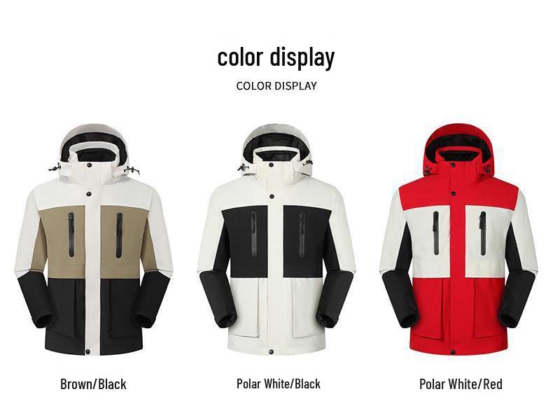 Custom Men's & Women's Outdoor 3-in-1 Detachable Workwear Jacket with Logo