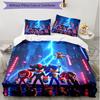 3pcs Duvet Cover Set (1*Duvet Cover + 2*Pillowcase, Without Core), Sonic Print Soft All‑Season Bedding Set, Home Bedroom Decor Gift
