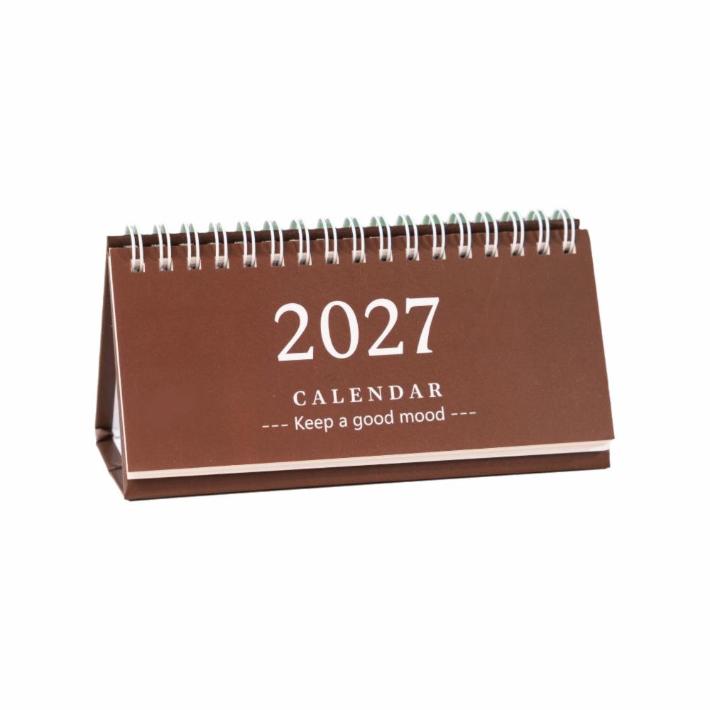 Mini 2027 Desk Calendar Standing Flip Calendar Gifts Standing Calendar Desk Planning