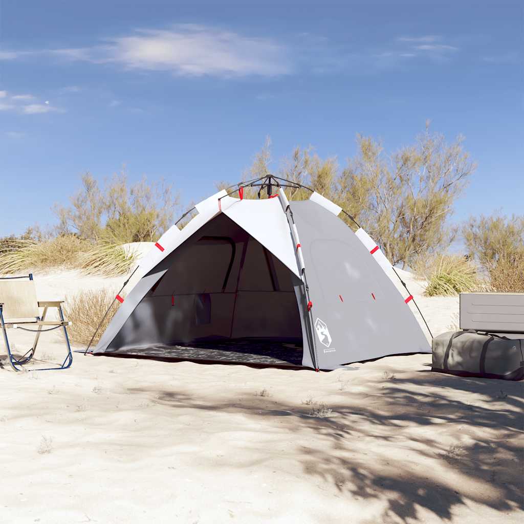 Beach Tent for 3 Persons Grey Quick Release Waterproof