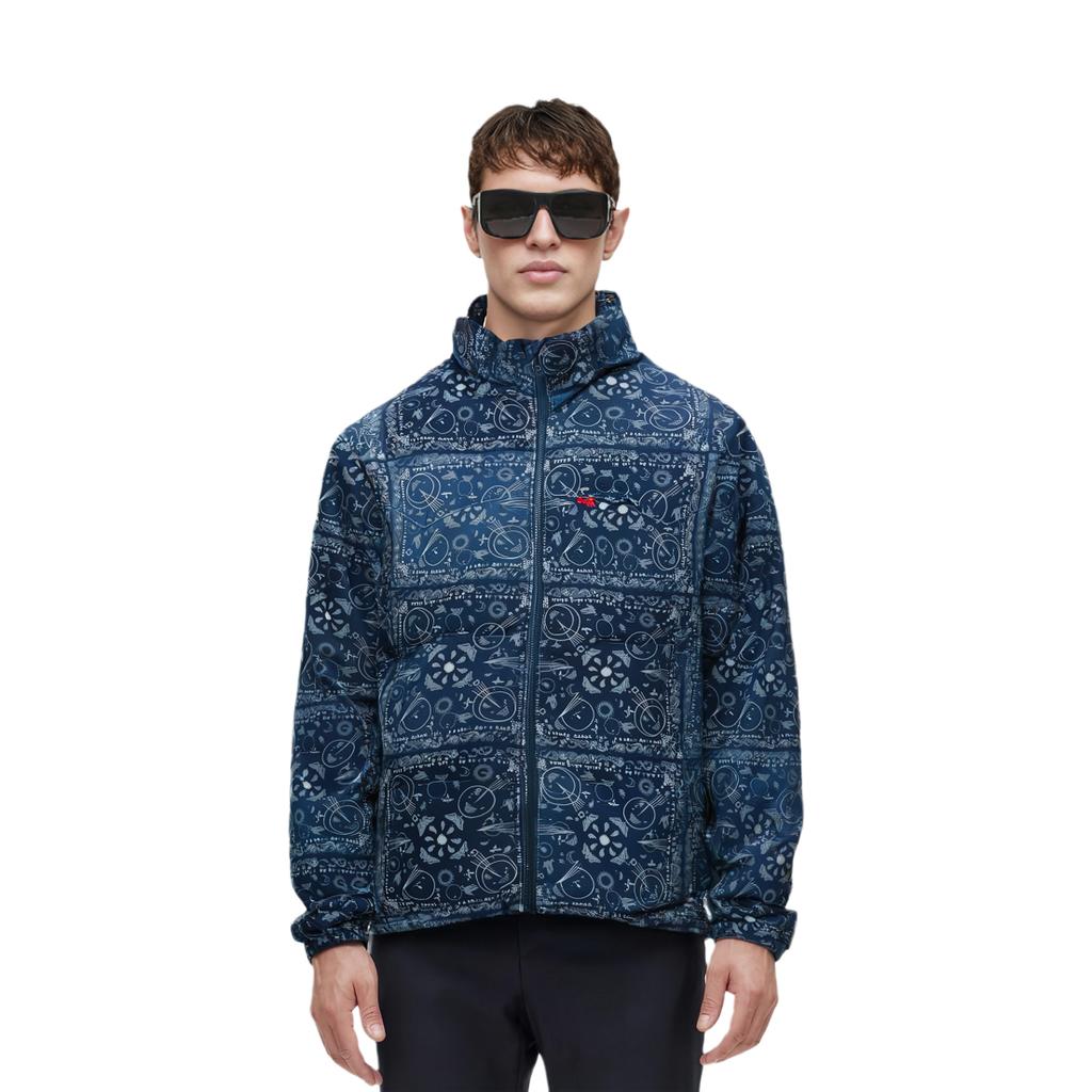 Levis Logo Printed Stand Collar Down Jacket Men Outerwear Blue A0726-0001