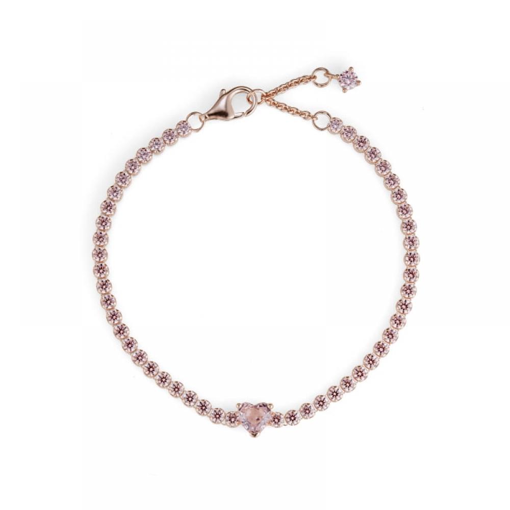 Pandora 580041c01 Timeless Sparkling Heart Tennis Bracelet