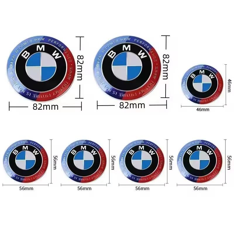 7 szt./zestaw Logo 50. Rocznicy Samochodu Do BMW G30 G31 G38 G11 G12 G20 G28 F10 F48 F49 G01 F20 F21 F22 Pokrywa Dekoracyjna Felgi