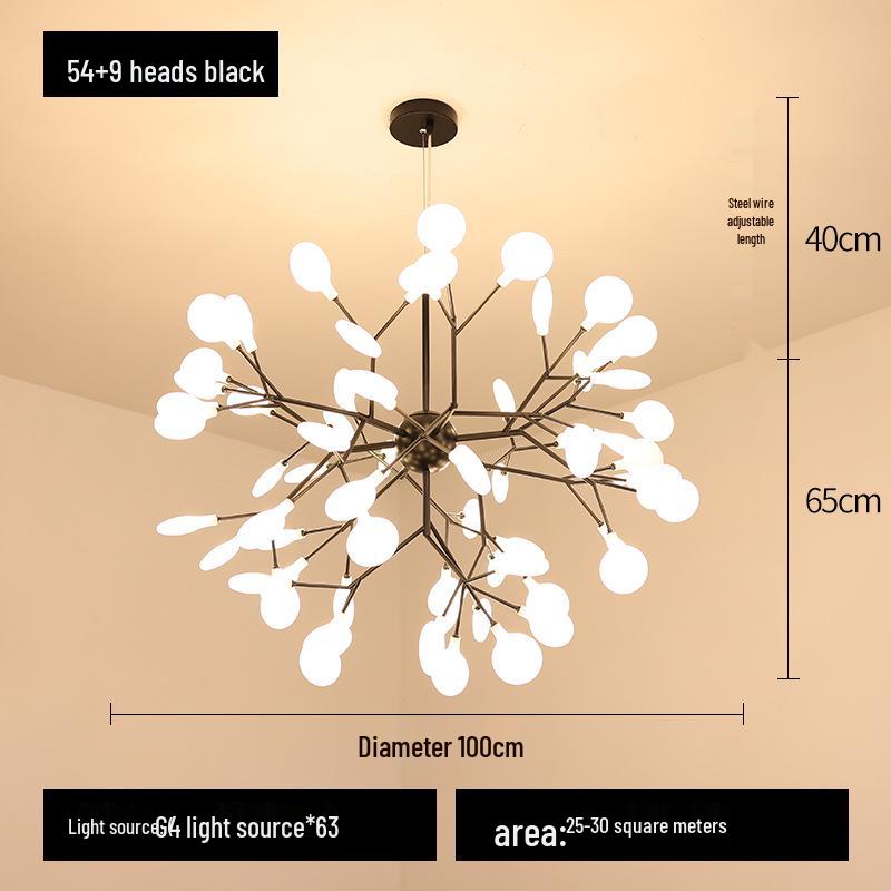 Firefly Chandelier: Modern Nordic Luxury Lighting for Living Rooms, Bedrooms, and Restaurants