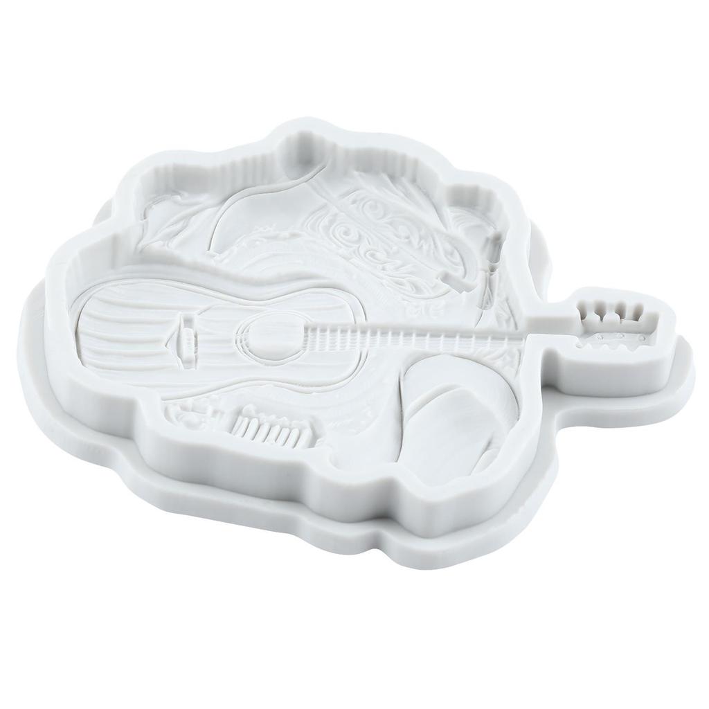 Silikonová forma na kytaru Nástroj Fondánové formy Nástroje na zdobení dortů Topper na cupcake Cukroví Pryskyřice Jíl Čokoláda Gumpaste forma