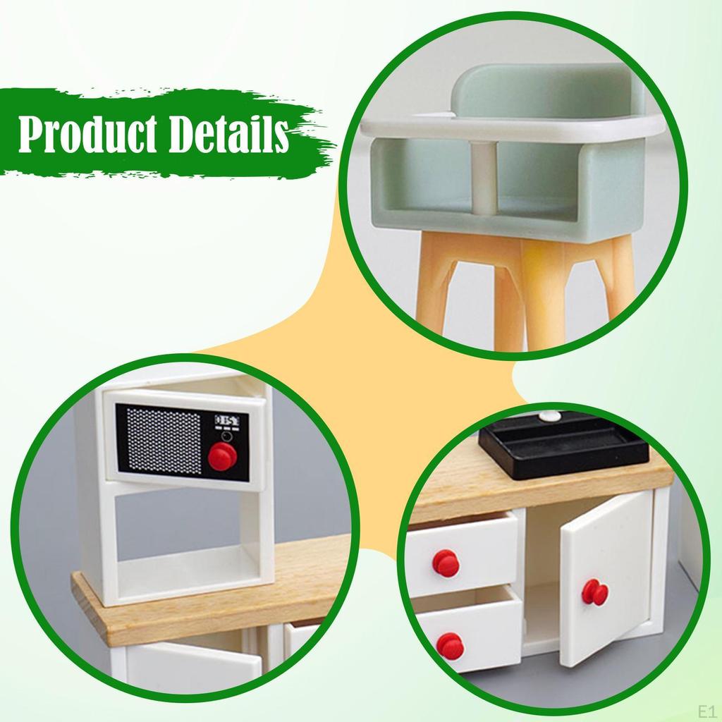 Dollhouse Furniture Set Decor Hobby Crafts,Scene Props,DIY Miniature