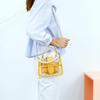IELGY Fresh And Sweet Jelly Bag Girl Fashion Portable Magnetic Button PVC White Spring And Summer Ins Transparent Bag Chain Handbag Son-mother Bag