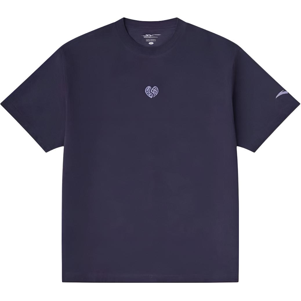 

Anta Loose Fashion Versatile Casual Simple Sports Round Neck Pullover Comfortable Back Printed Letter Short Sleeve T-Shirt Men Tops 172521101V-2 M