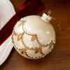 1PC 8cm Christmas Glass Ball Christmas Tree Decoration Ball Pendant Retro Christmas Tree Decoration Pendant Christmas Tree Embellishment