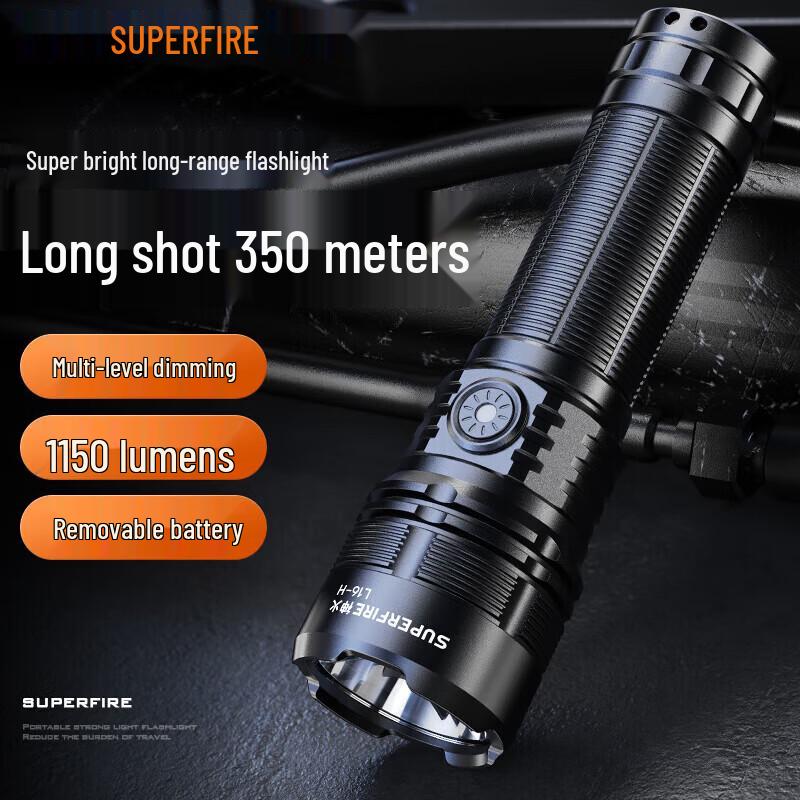 SupFire L16-H Ultra-Bright Rechargeable LED Flashlight