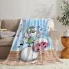 Süßer D-diddl Überwurf Weicher Flanell Überwurf Sommerdecke Leichte Gemütliche Nickerchen Decke für Sofa Bett Reisen