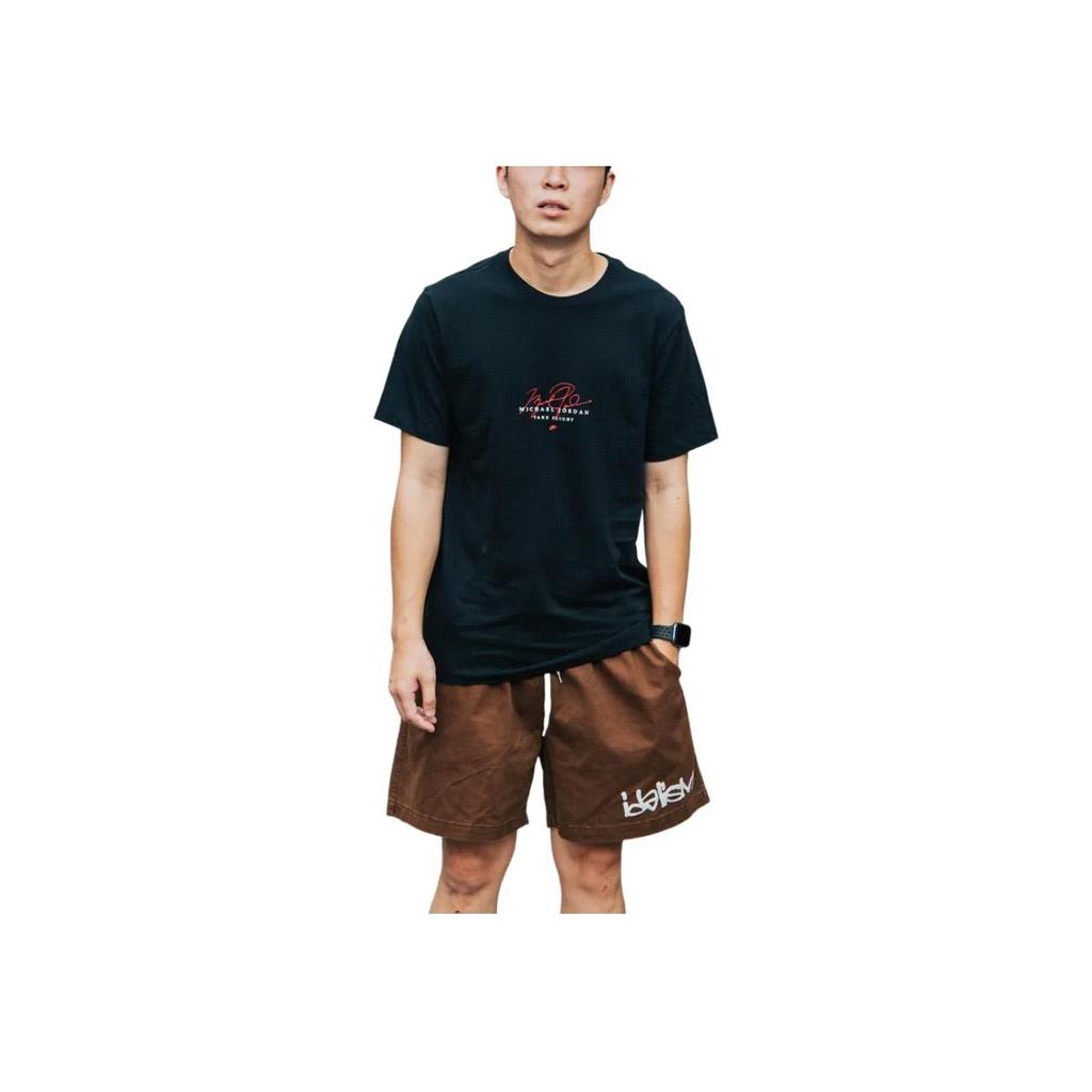 Jordan Alphabet Print Crew Neck Short Sleeve T-Shirt Men Tops Black DM1441-010