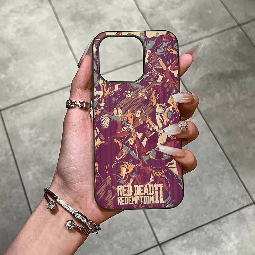 Game Red Dead R-Redemption For IPhone 17 16 15 Plus Pro Max 12 14 Plus 11 13 Wave Corrugated Stripe Funda Phone Cover