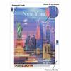 Diamond Painting Kit for Adults DIY New York Sparkling Art Canvas for Relaxing Craft Home Wall Decor and Creative Handmade Gift Idea