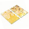 Durable and Stylish Glass Boards with a Worker Bee Pattern 2x30x52 Cm
