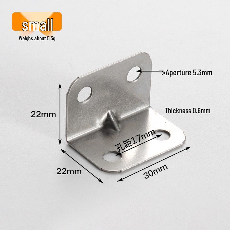 Kostenloser Versand 90° L-förmige Winkel für Holzregale, Tische, Stühle, Schränke, Kleiderschränke und Eisenstützen