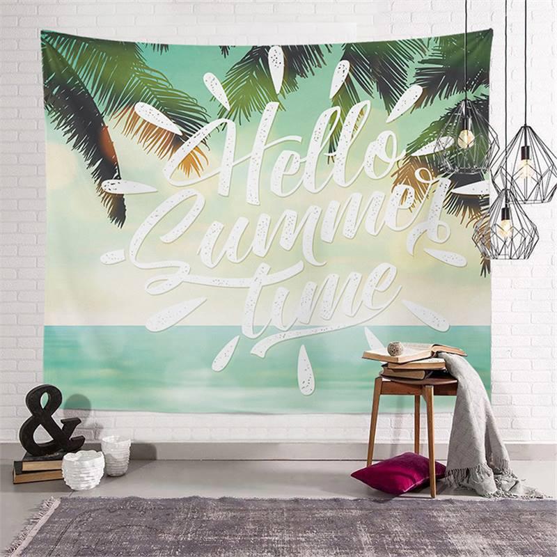 Flamingo Decorative Tapestry: Summer Series Landscape Wall Hanging