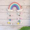 Nordic Style Cloud Rainbow Woven Pendant for Children's Room Decor