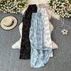 High Quality Ink-wash Acetate Satin Tie-Dye Rayon Wide-Leg Pants for Women Summer High-Waisted Slimming Loose-Fit Trousers