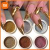 6 adet Krom Ayna Altın Gümüş Tırnak Tozu Pigment Bakır Sürtme Tozu Metalik Efektli Tırnak Sanatı Tozu Sihirli Simli Süslemeler