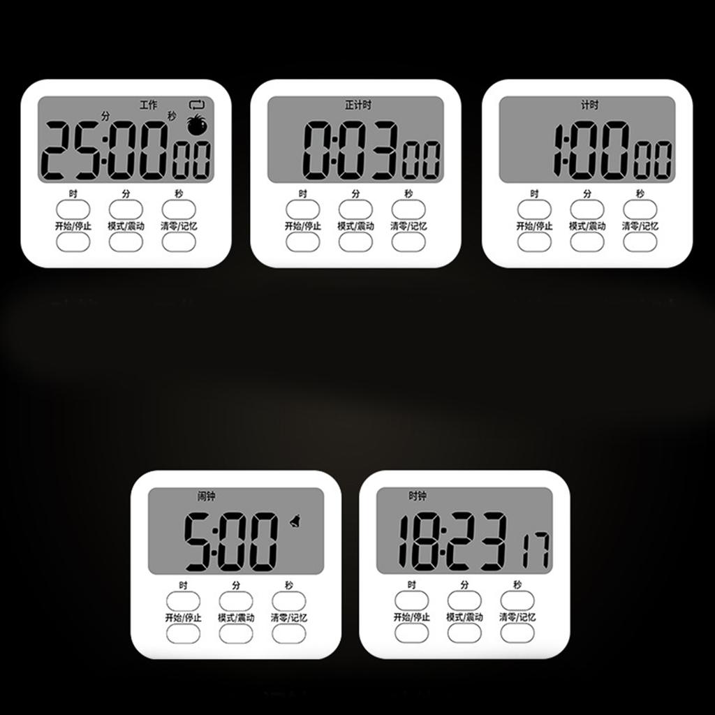 Multi-Function Electronic Timer Magnetic Digital Timers Big LCD-Display for Break-Time Cooking Gym Meeting Classroom