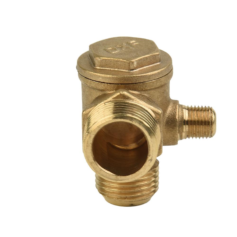 Air Compressor Replacement Valve, 3Port Brass Male Threaded Connector, Convenient Installation, High Reliability