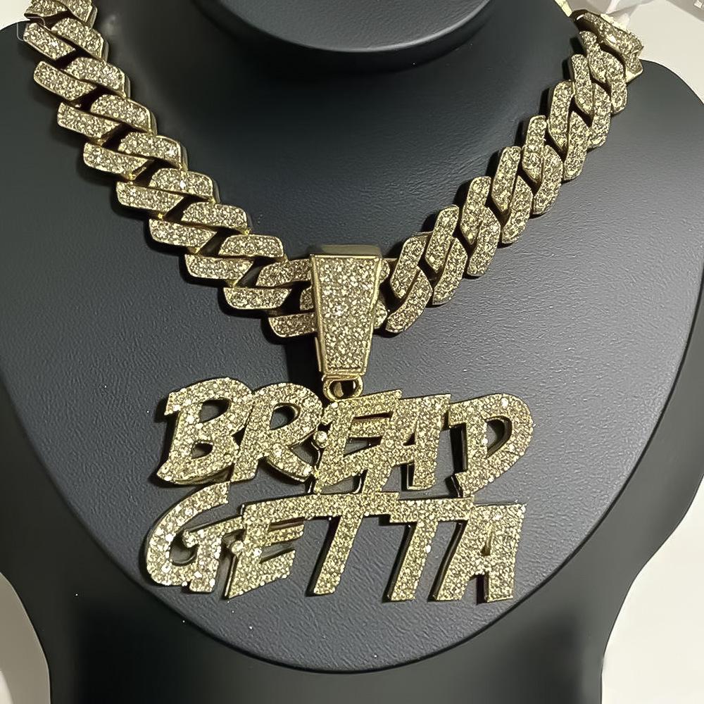 European-American Exaggerated Hip Hop Rhinestone Pendant Jewelry for Men & Women