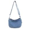 Magnetische Jeans-Umhängetasche Vintage Verstellbarer Riemen Cowboy Hobo Tasche Große Kapazität Polyester Blauer Stoff Crossbody-Tasche Party