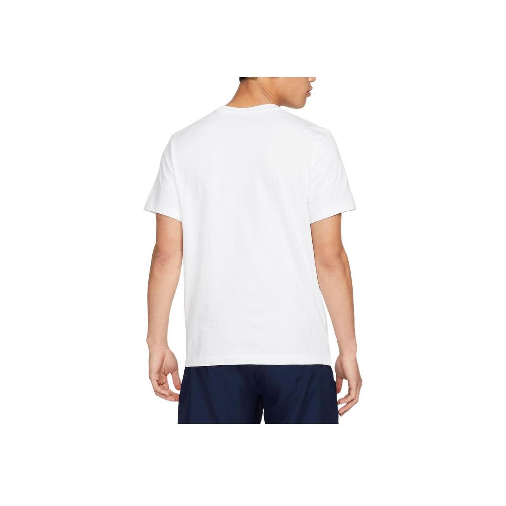 Nike Large Logo Print Crew Neck Casual Short Sleeve T-Shirt Men Tops White DD8406-101