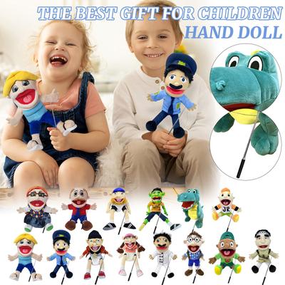 Zacht knuffelhandpop voor speelhuis, ondeugende grappige poppen speelgoed met werkende mond, kindercadeau voor verjaardag Kerstmis Halloweenfeest