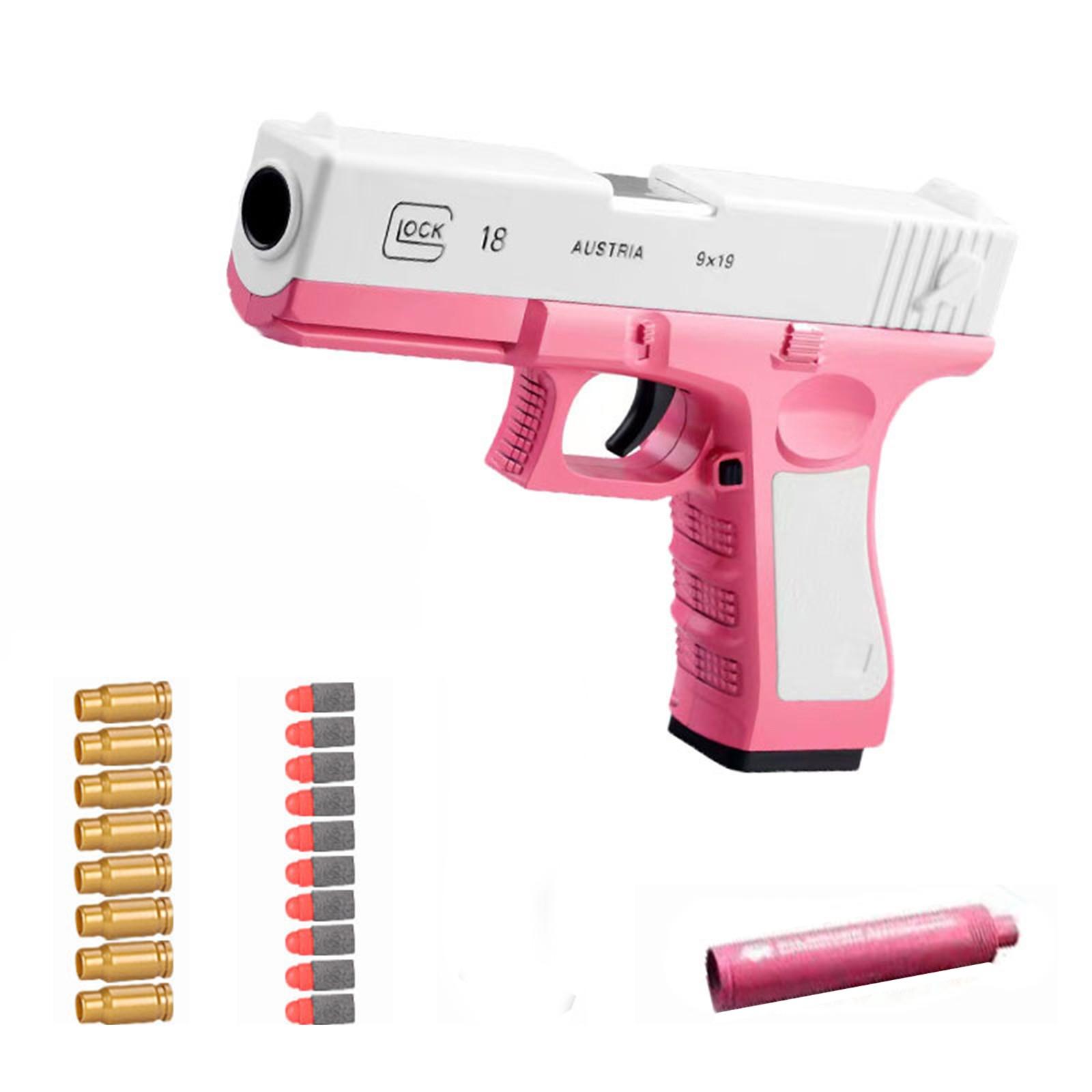 

Пистолеты Glocks Soft Bullet 1911, детский игрушечный пистолет, игрушка для мальчика One Size розовый