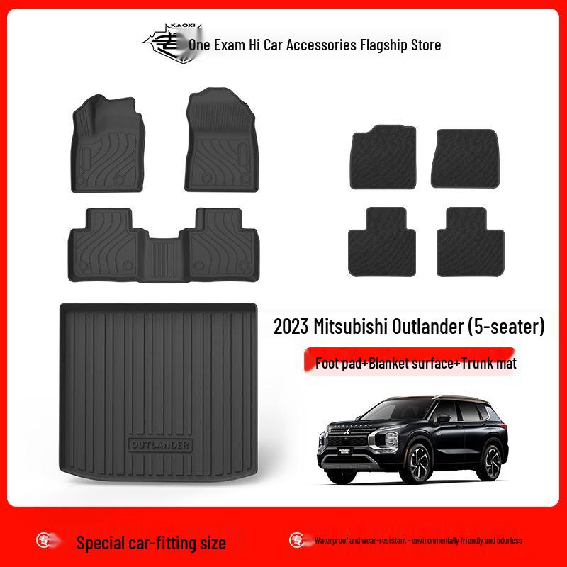 2023 Mitsubishi Outlander Eco-Friendly TPE Waterproof Floor & Trunk Mats