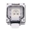 Outdoor Socket IP66 Waterproof Wall Surface Mounted Power Outlet Box French Standard  16A
