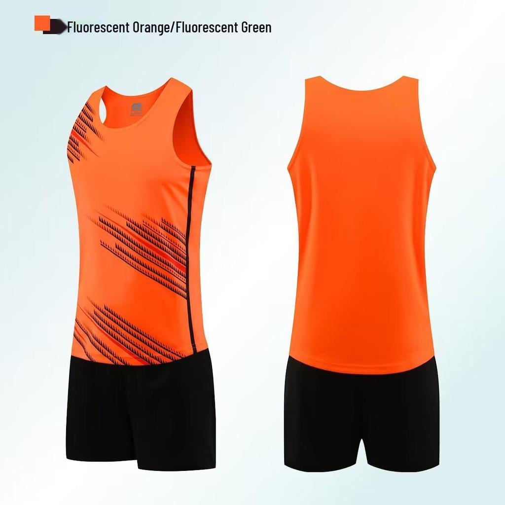 Abbigliamento da Corsa per Competizioni Sportive: Set di allenamento di atletica leggera per uomo e donna e pettorine per la maratona