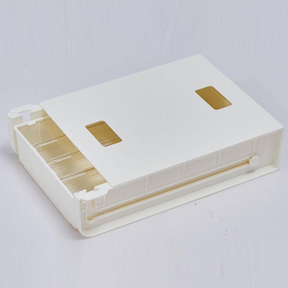 Space Saving Stationery Storage Box Self-Adhesive Table Bottom Organizer Shelf  Cosmetics
