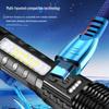 Cross-border Aluminum Flashlight with COB Warning Light & Telescopic Zoom