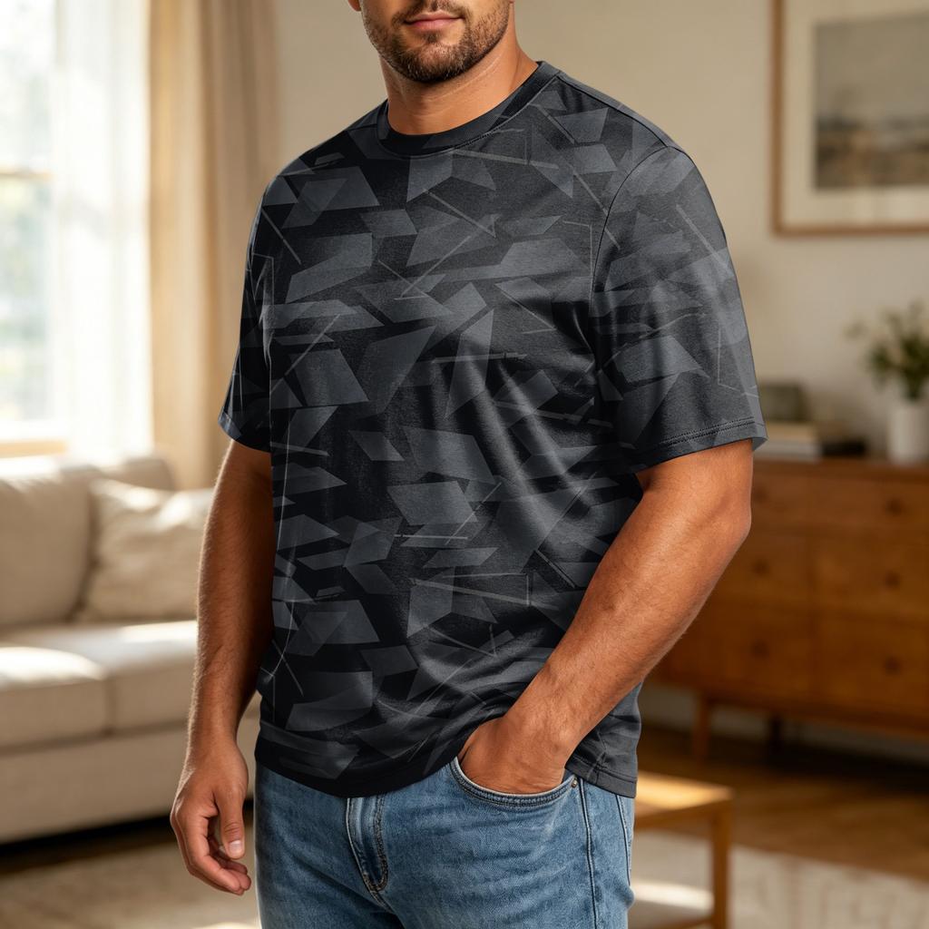 Men's Big Size Casual T Shirt Breathable Loose Fit Short Sleeve Crew Neck Tee Top for Everyday Wear Summer Outdoor Activities