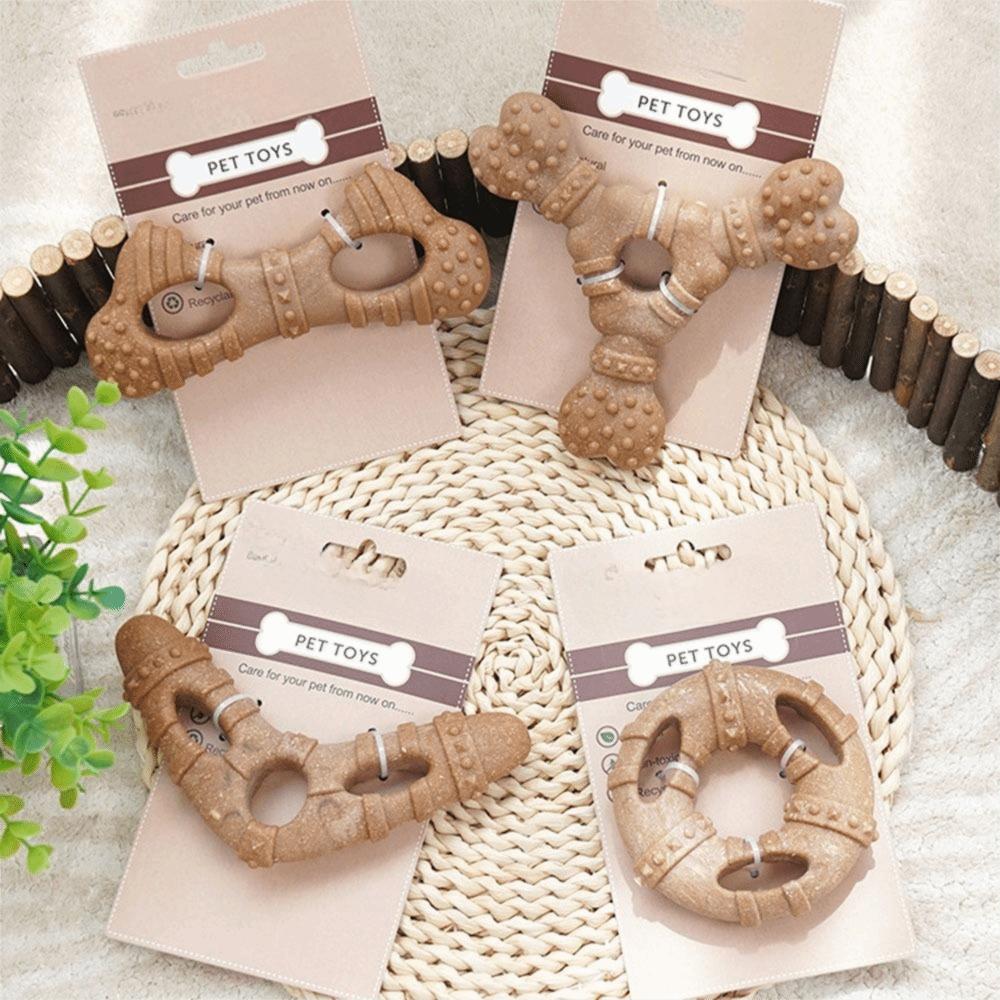 Bone-Like Shape Dog Teething Toy Natural Non-Toxic Imitation Bone Dog Toy Small Dogs