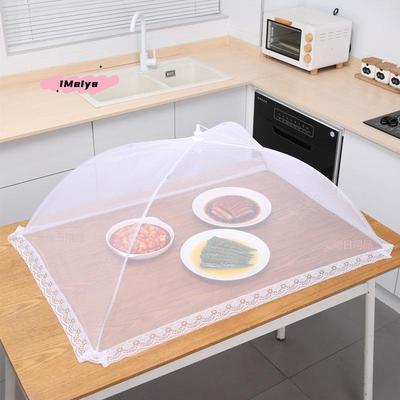 M-1PC Food Cover Mesh Folding Washable Flies Tables Cover Insect Proof Protective Dish Covers Home Kitchen Storage Accessaries