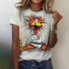 Women's T-shirt with round neck and short sleeves