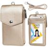 Multi-card Slot Student ID Credit Card Badge Cover PU Leather Work Card Holder Coin Zipper Bag Card Sleeve Wallet with Lanyard