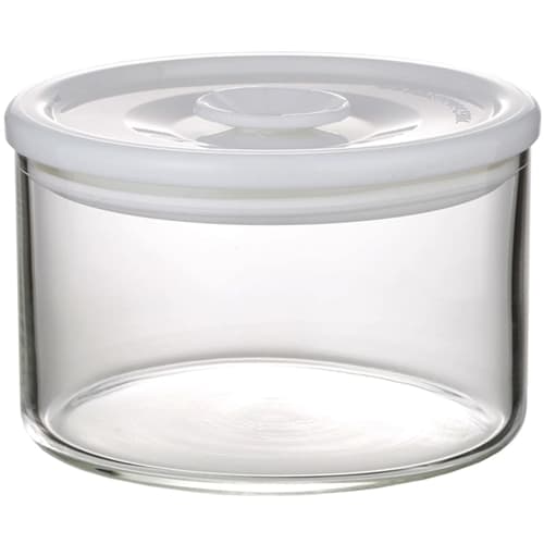 Iwaki Heat-Resistant Glass Container, White, 200ml, Sealed & Microwave-Safe, T721MP-W, for Pickles, Rakkyo (Scallions), and Pickles