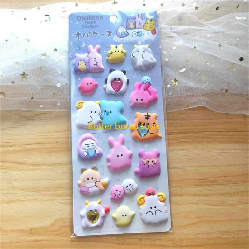 W89C Animal Foam Sticker Scrapbooking Decorative Sticker for Notebook Journal Phone China Mainland