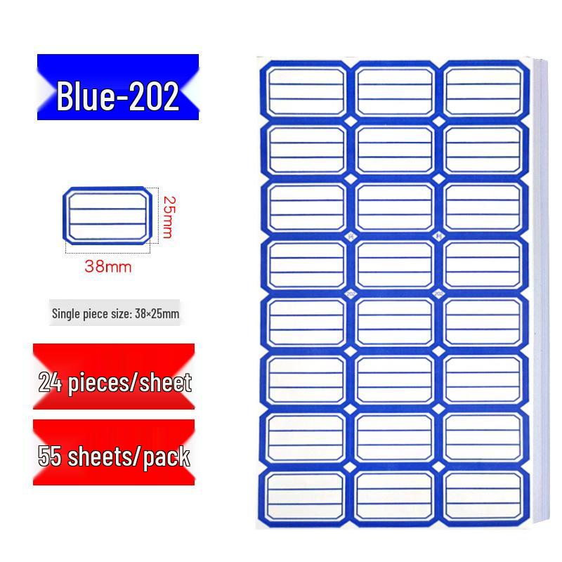 Ręcznie pisane naklejki samoprzylepne: Puste identyfikatory, klasyfikacja książek i naklejki z cenami