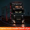 Devil's Eye Car Rear Window LED Light, 11 Modes (1 Steady+10 Flash), ,Universal Vehicle Warning Light Sticker Accessories