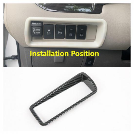 LHD Carbon Fiber Headlight Adjustment Lid Cover Trim For 2015- Toyota Sienna