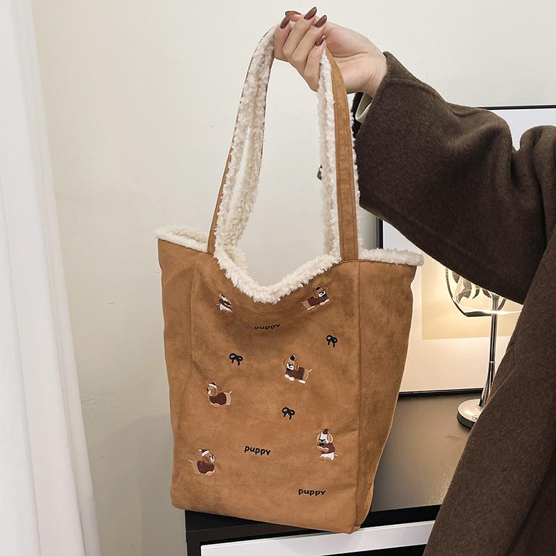Soft Mout Lamb Suede Shoulder Bag for Women, Cozy & Stylish Fall Winter Hobo Purse, Lightweight Casual Commuting Crossbody Bag